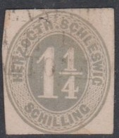 German States - Schleswig Scott 11a 1865 One And A Quarter Schilling Gray,Mint Hinged - Schleswig-Holstein