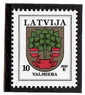Latvia 2000 .  COA 2000.Valmiera .1v:10 Perf 14. Michel  # 463 CIV - Lettonia