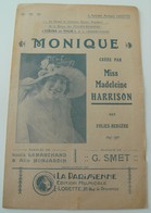 Partition Monique Lemarchand Monjardin G. Smet G669S 1924 Madeleine Harrison - Other