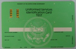 USA - Philips - Armed Forces - Trial - Uniformed Services Identification Card Test - 1982 - Green - RARE - Cartes à Puce