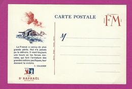 CARTE FRANCHISE MILITAIRE ST RAPHAEL QUINQUINA NEUVE - 2. Weltkrieg 1939-1945