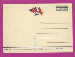 CARTE FRANCHISE MILITAIRE NEUVE - WW II