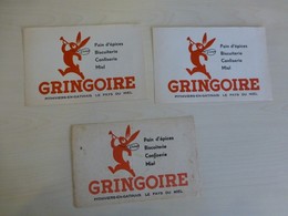 Biscottes GRINGOIRE, Pithiviers-en-Gâtinais, Lot De 3 Buvards Anciens, Ref 1805 ; BU 04 - Altri & Non Classificati