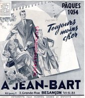 25-BESANCON- DEPLIANT PUBLICITAIRE MAGASIN A JEAN BART VETEMENTS MODE COSTUME- ROBE-COMMUNION-GABARDINE   1955 - Kleding & Textiel