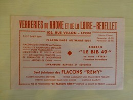 Verreries Du Rhône Et De La Loire REBELLET, Biberon BIB 49, Buvard Ancien, Ref 1850 ; BU 04 - Altri & Non Classificati