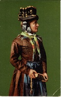 SUISSE-KT-WALLIS-FRAUENTRACHT AUS DEM GOMS-FOLKLORE SUISSE-FEMME EN COSTUME DU VALAIS-BIBLE-CHAPELET - Goms