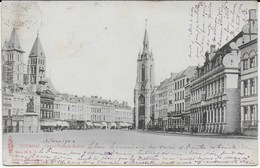 Tournai - Grand Place Et Beffroi - CPA Relative à La Famille Du Président De La République Sadi Carnot - Tournai