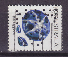 Australia Perfin Perforé Lochung 'NSW G' 1974, Mi. 561  10p. Mineralien Mineral Sternsaphir Star Sapphire (2 Scans) - Perforiert/Gezähnt