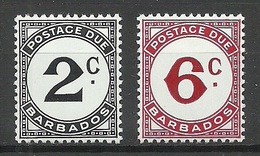 BARBADOS 1974 Postage Due Porto Michel 11 - 12 MNH - Barbados (1966-...)