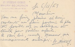 DDX 179 - La GAUME - Entier Lion Héraldique VIRTON 1951 à DEYNZE - Cachet Au Bucheron Gaumais Quincaillerie-Ameublement - Postcards 1934-1951