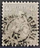 SWITZERLAND 1867-78 - Canceled - Sc# 58 - 40c - Usados