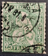 SWITZERLAND 1867-78 - Canceled - Sc# 55 - 25r - Gebruikt