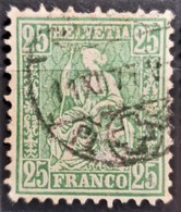 SWITZERLAND 1867-78 - Canceled - Sc# 55 - 25r - Gebruikt