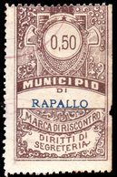 Marca Comunale Della Città Di Rapallo - Fiscali