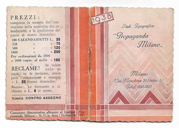 94342) CALENDARIETTO DEL 1938-CALENDARIO DEL CINEMA - Tamaño Pequeño : 1921-40