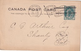 CANADA 1898     ENTIER POSTAL/GANZSACHE/POSTAL STATIONARY CARTE DE TORONTO - 1860-1899 Regering Van Victoria