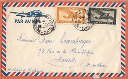 Lettre Par Avion 1951 Viet - Nam 1951 Destination Marseille - Brieven En Documenten