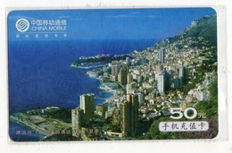 MONACO TELECARTE CHINA MOBILE CM-MCZ-2005-5 (5-2) VUE DU ROCHER DE MONACO - Monaco