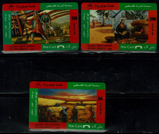 PALESTINE 2003 PHONECARD HARVEST SET OF 3 MINT VF!! - Palestina