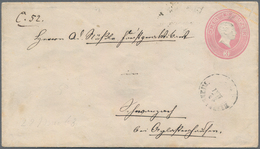 Baden - Ganzsachen: 1866/1867, Umschlag 3 Kr. Rosa Mit Plattenfehler "R Von DREI Oben Ausgebrochen" - Other & Unclassified