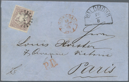 Bayern - Marken Und Briefe: 1867, Wappen 12 Kr. Braunviolett Als Einzelfrankatur Mit GMR "555" Und N - Other & Unclassified
