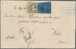 Oldenburg - Marken Und Briefe: 1854, 1/30 Thaler Schwarz A. Grauultramarin, Type III, Sowie 1/10 Tha - Oldenbourg