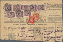 Deutsches Reich - Weimar: 1925, 4.4., MiF U.a. 13x100 Pf. Vs. U. Rs. A. Telegramm-Aufgabe-Formular ( - Covers & Documents