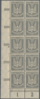 Deutsches Reich - Weimar: 1924, Flugpost Holztaube In Eckrand-10er-Blocks Links Unten, Postfrisch, M - Unused Stamps