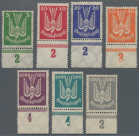 Deutsches Reich - Weimar: 1924, FLUGPOSTMARKEN Holztaube 5 Pf - 300 Pf, Kompletter Satz Mit Ungefalt - Unused Stamps