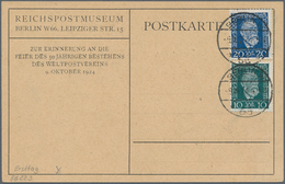 Deutsches Reich - Weimar: 1924 Deutsches Reich 10 U. 20 Pf. "50 Jahre Weltpostverein" M. Abb. "Steph - Covers & Documents