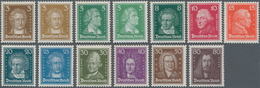 Deutsches Reich - Weimar: 1926/1927, Freimarken: Berühmte Deutsche, 13 Werte, Dabei 80 Pfg. Sign. Sc - Unused Stamps