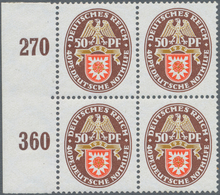 Deutsches Reich - Weimar: 1929 'Nothilfe' 50+50 Pf. Im POSTFRISCHEN Rand-4er-Block, Dabei Die Linke - Unused Stamps