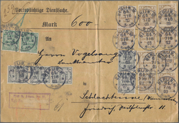 Deutsches Reich - Dienstmarken: 1903, 5 X 2 Pf, 10 X 3 Pf Und 2 X 5 Pf Zähldienstmarken, MiF Auf Wer - Oficial
