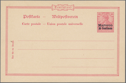 Deutsche Post In Marokko - Ganzsachen: 1902 Essay Für Aufdruck Auf Auslandskarte Mit Aufdruck Der We - Marruecos (oficinas)