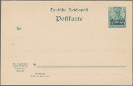Deutsche Post In Marokko - Ganzsachen: 1902 Essay Für Inlands-Doppelkarte Mit Aufdruckprobe In Etwas - Marruecos (oficinas)