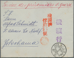 Deutsche Kolonien - Kiautschou - Kriegsgefangenenpost: 1915, ASAKUSA, Seltener Luxusbrief V. Oberstl - Kiautchou