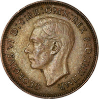 Monnaie, Grande-Bretagne, George VI, Farthing, 1942, TTB, Bronze, KM:843 - B. 1 Farthing