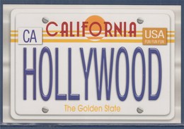 Californie, Hollywood, Carte Postale, Type Plaque Minéralogique - Los Angeles