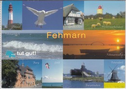 FEHMARN Ostseeinsel - Mehrfachansicht Mit Leuchtturm, Windmühle U.a., - Fehmarn