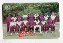 ANTIGUA & BARBUDA CARAIBES MV Cards ANT-231A Date 1995 EC $10 CN 231CATA WEST INDIES CRICKET TEAM - Antigua U. Barbuda