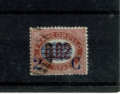 Ref 1355 - Italy 1878 - 2 C Overprinted Postage Due- Used Official Stamp - SG 23 - Cat £37 - Oblitérés