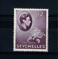 Ref 1355 - 1938 Seychelles KGVI Mint Stamp - 12c Turtle SG 139 - Cat £50+ - Seychelles (...-1976)