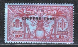 Nlle Hébrides Taxe N° 5 De 1925 *   "10d, 1 Franc" (cote 70.00) - Impuestos