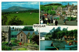 Ref 1356 - Postcard - Tinto Hill - High Street - Cadgers Bridge & Pond - Biggar Scotland - Lanarkshire / Glasgow