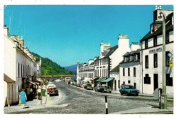 Ref 1356 - 1976 Postcard - Main Street George Hotel & Cars - Inveraray Argyllshire Scotland - Argyllshire