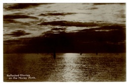 Ref 1357 - Early Real Photo Postcard - Reflected Glories & Boats On The Moray Firth - Moray