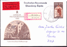 DDR GDR RDA - Sonderumschlag LPz Frühjahrsmesse  (MiNr: U 8 ) 1988 - Gebraucht Portogerecht - Enveloppes - Oblitérées