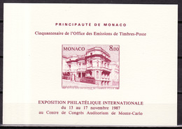 Monaco épreuve 1987 Y&T N°EL1593 - Michel N°DP1793 *** - Exposition Philatélique 1987 - Lettres & Documents