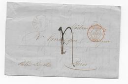 SUISSE - 1853 - LETTRE De GENEVE => PARIS Avec ENTREE Par FERNEX - Marcophilie