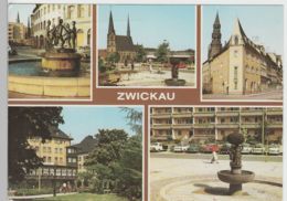 (75247) AK Zwickau, Mehrbildkarte 1989 - Zwickau